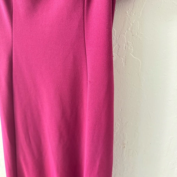 Marina Pink Purple Off Shoulder Fit Flare Midi Dress XS - Picture 2 of 8